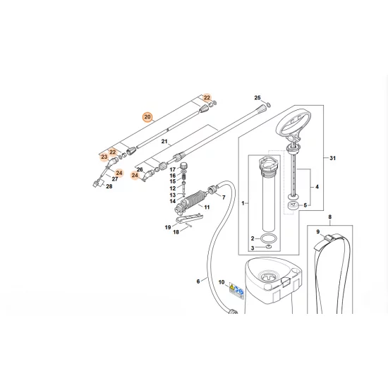 STIHL  Lanca natryskowa 4255 500 0904
